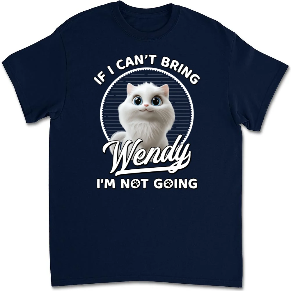 Not Going Without My Cats - Personalized Custom Unisex T-shirt - Image 3