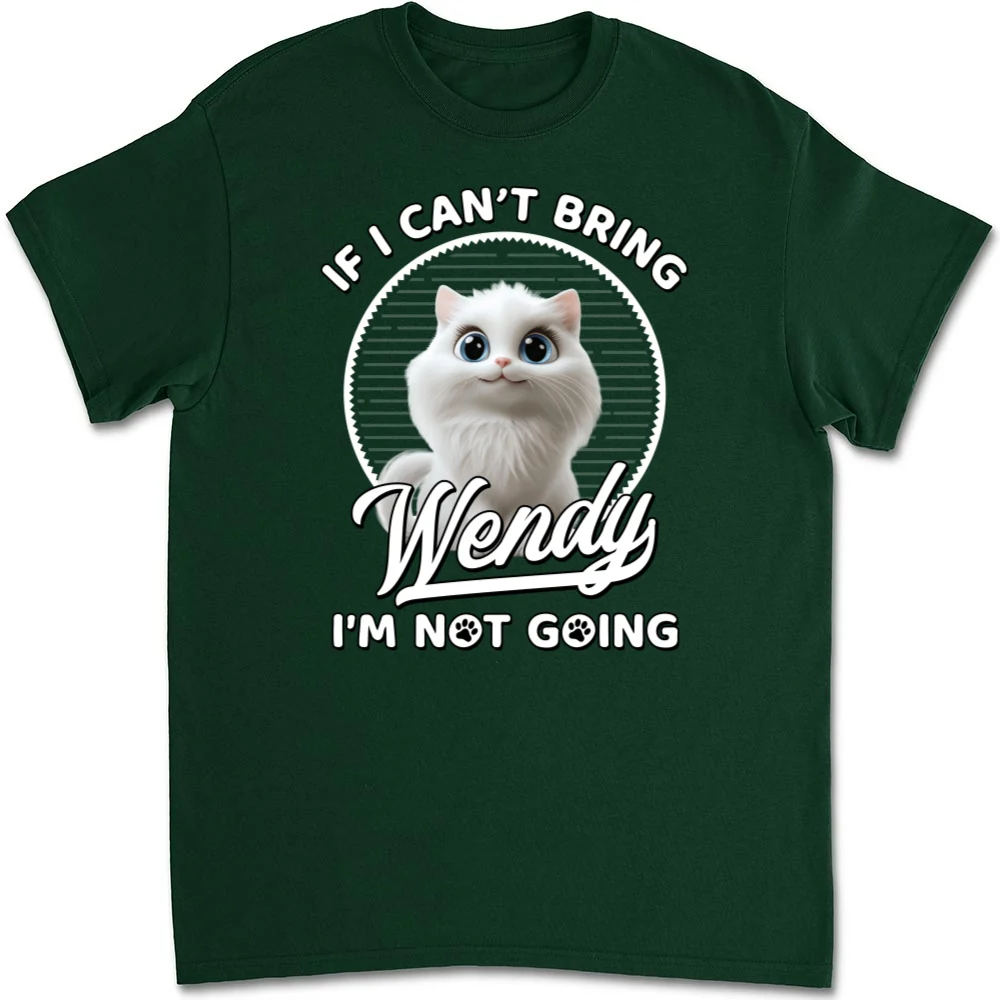Not Going Without My Cats - Personalized Custom Unisex T-shirt - Image 4