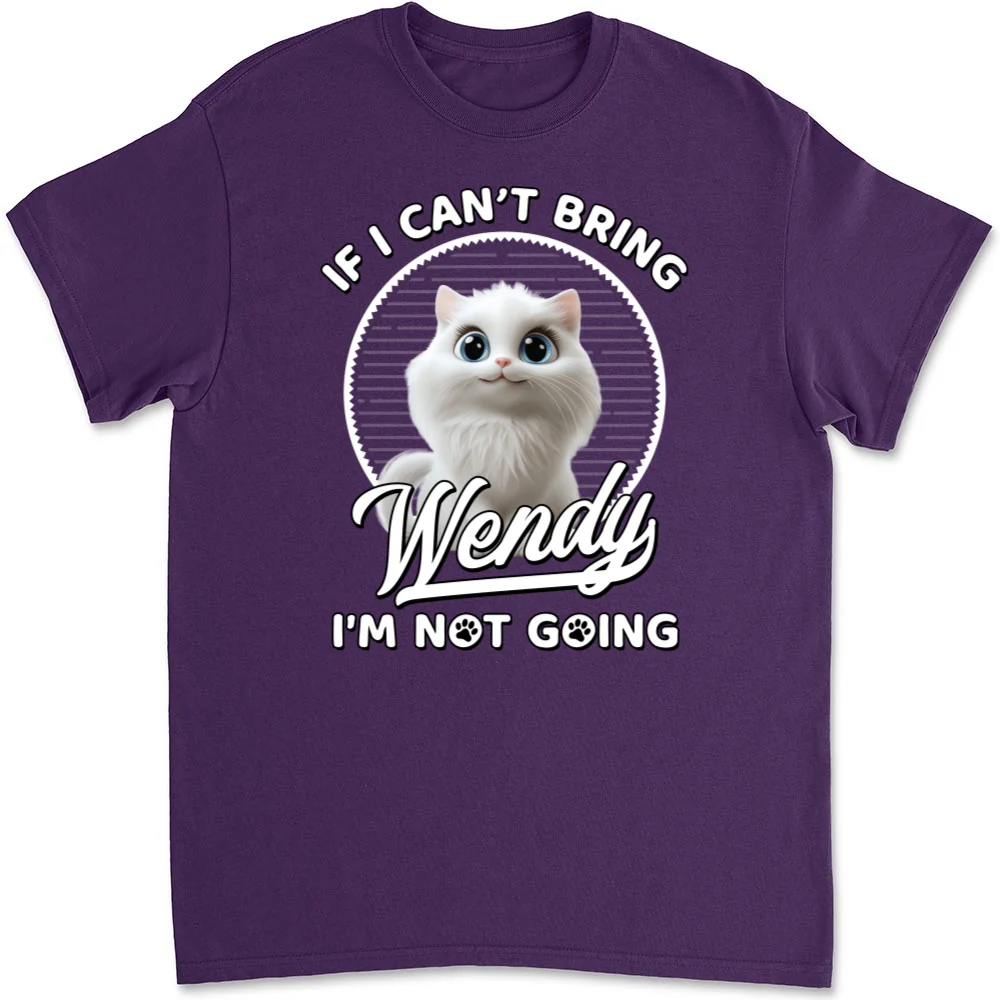 Not Going Without My Cats - Personalized Custom Unisex T-shirt - Image 5
