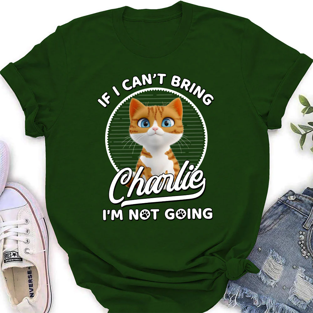 Not Going Without My Cats - Personalized Custom Women's T-shirt - Image 5