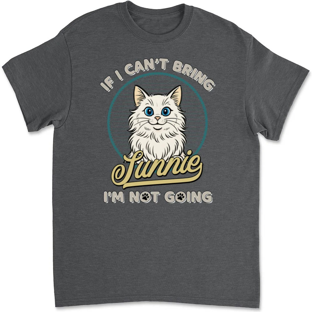 Not Going Without My Cats Retro Ver - Personalized Custom Unisex T-Shirt - Image 10