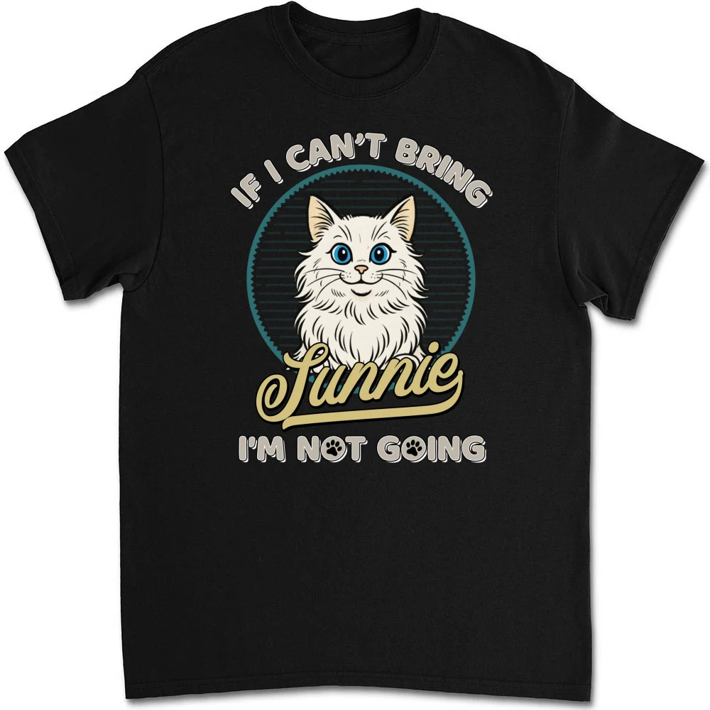 Not Going Without My Cats Retro Ver - Personalized Custom Unisex T-Shirt - Image 6
