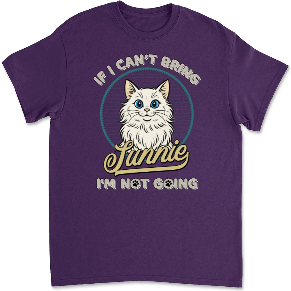 Not Going Without My Cats Retro Ver - Personalized Custom Unisex T-Shirt - Image 9