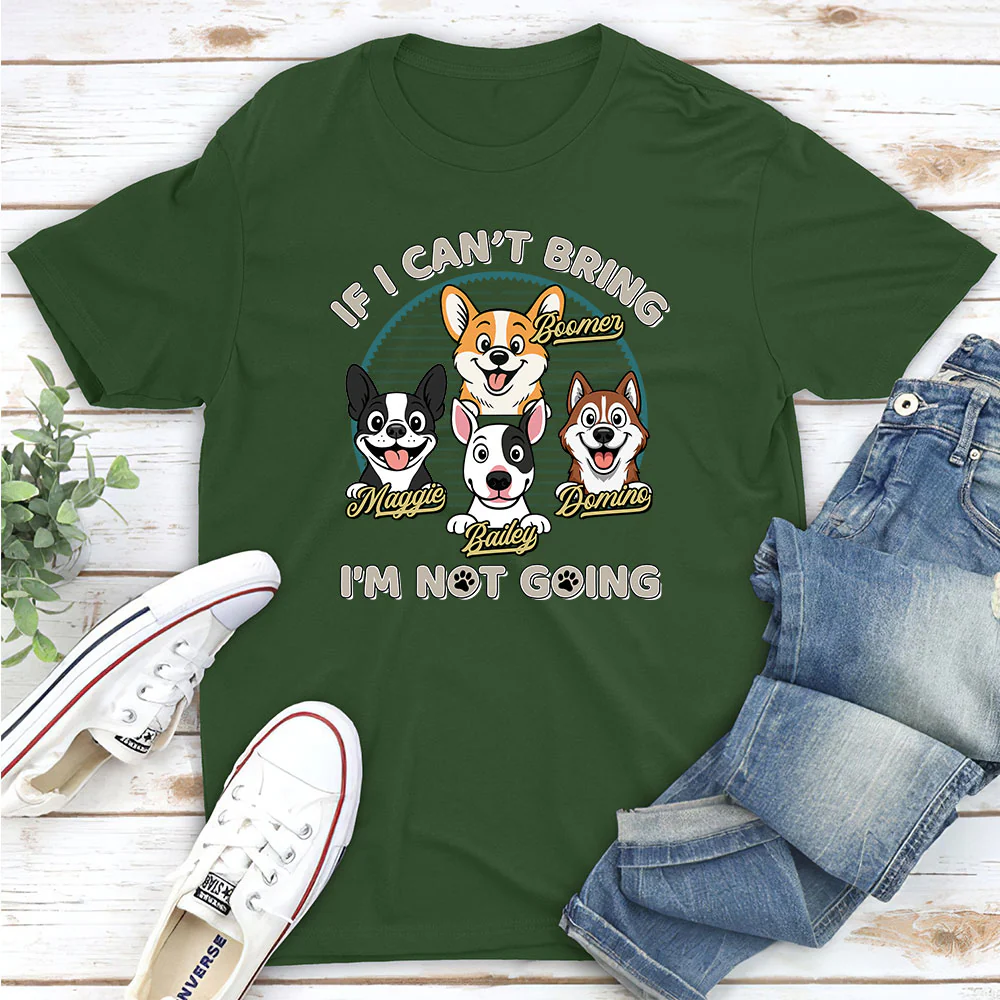 Not Going Without My Dog Retro Ver - Personalized Custom Unisex T-Shirt - Image 3