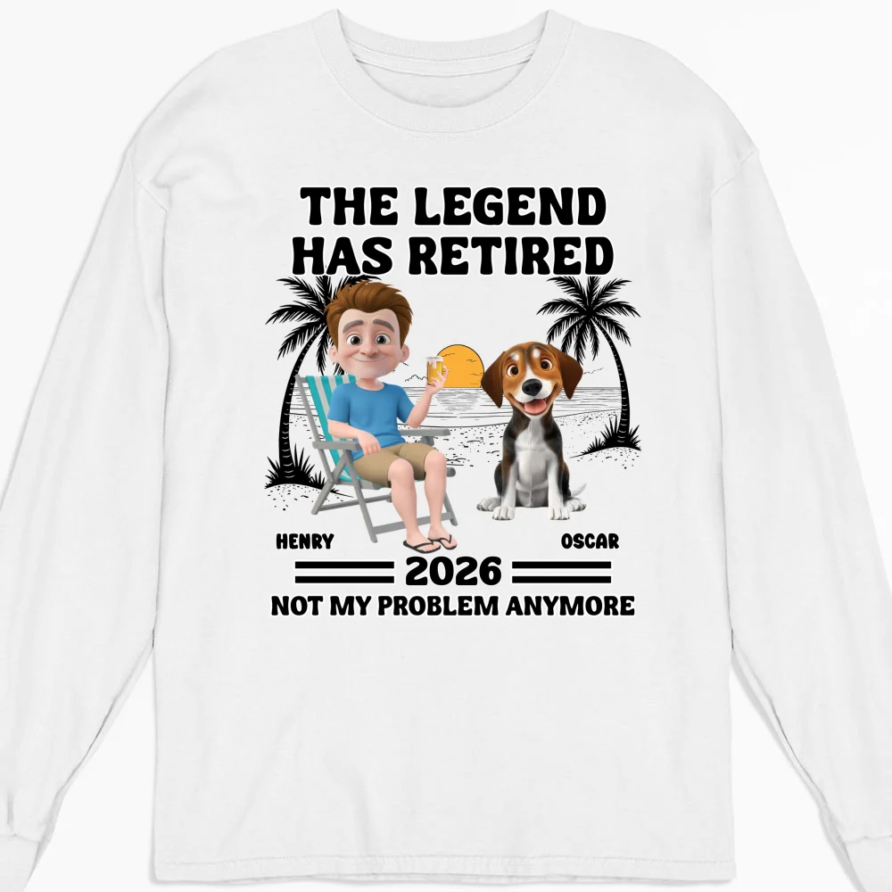 Not My Problem Dad Ver - Personalized Custom Long Sleeve T-Shirt - Image 4