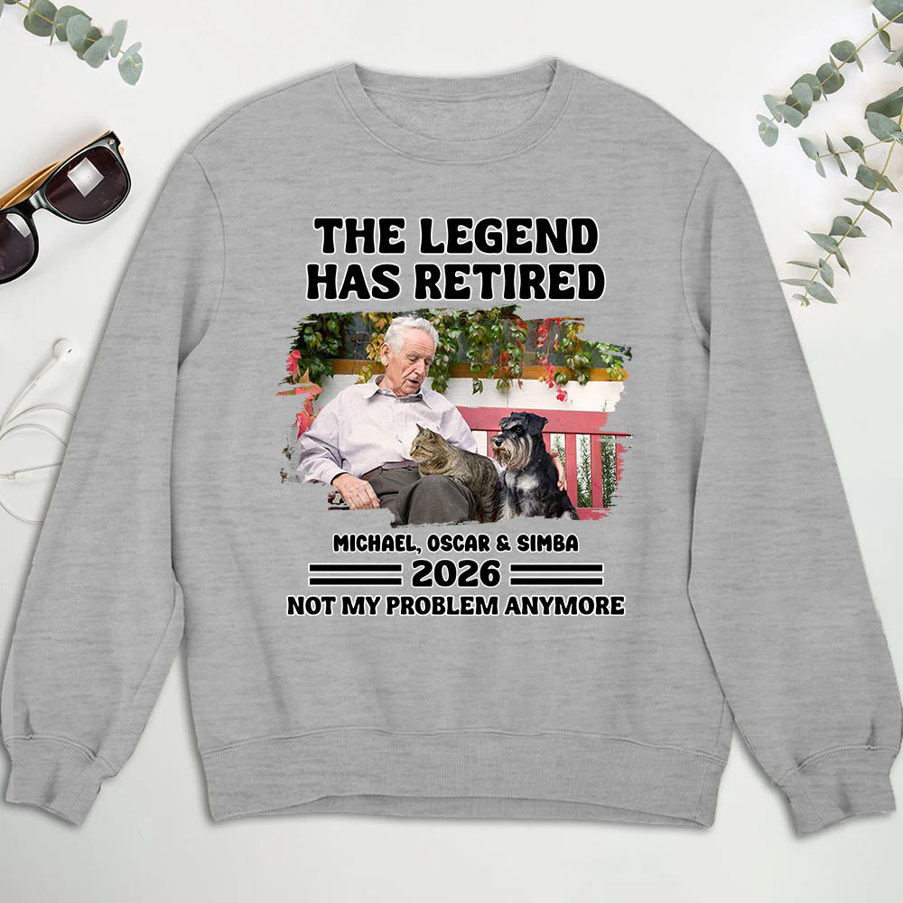 Not My Problem Dad Ver Photo- Personalized Custom Sweatshirt
