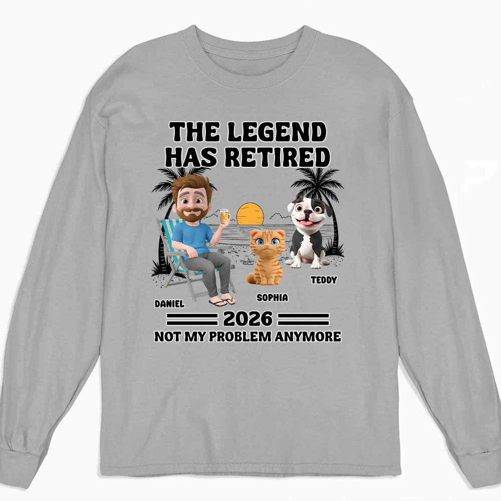 Not My Problem Fur Dad Ver - Personalized Custom Long Sleeve T-Shirt
