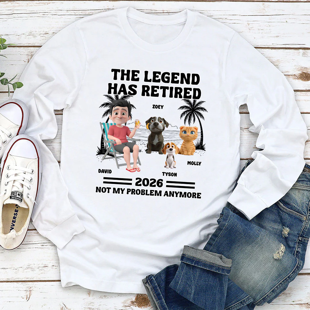 Not My Problem Fur Dad Ver - Personalized Custom Long Sleeve T-Shirt - Image 2