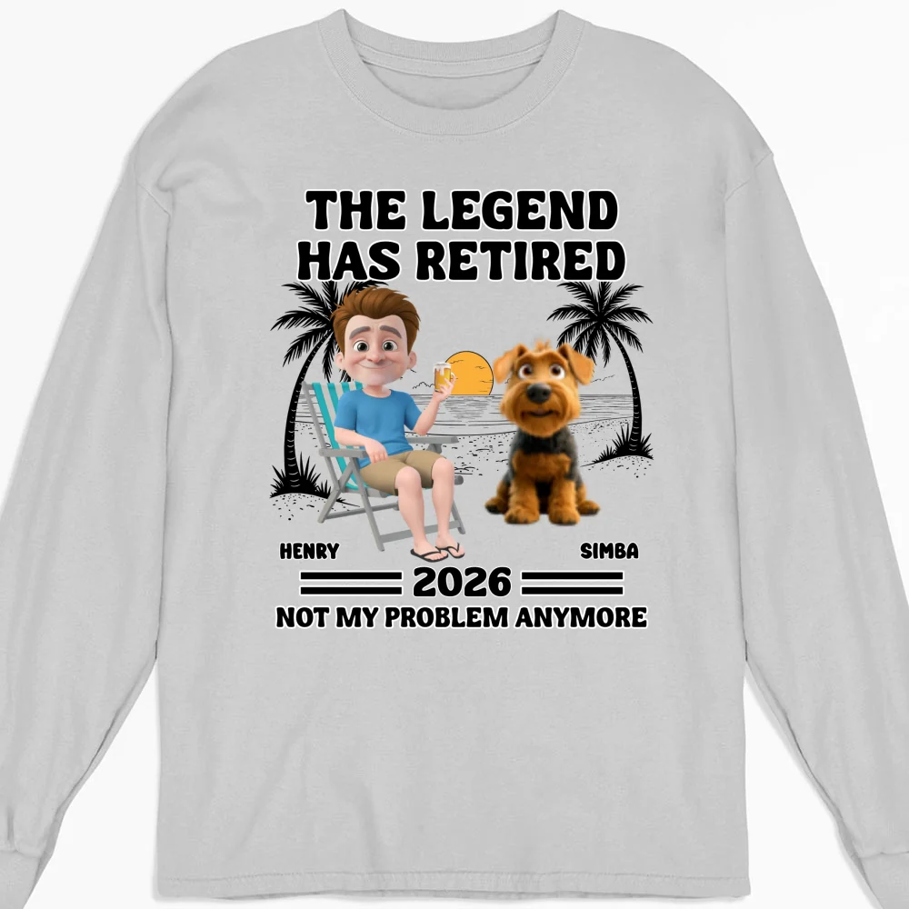 Not My Problem Fur Dad Ver - Personalized Custom Long Sleeve T-Shirt - Image 3