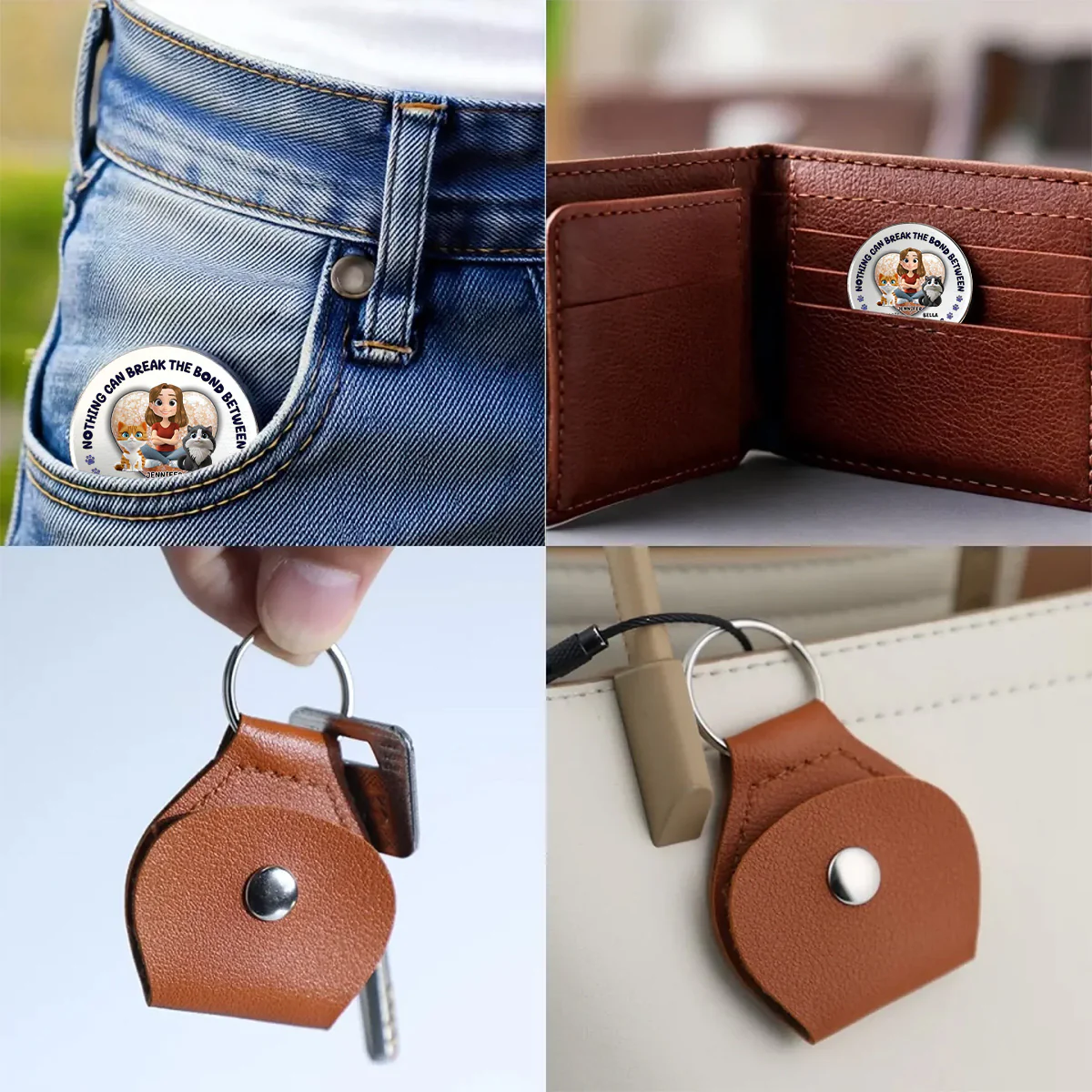 Nothing Can Break This Bond - Personalized Custom Pocket Hug - Image 3