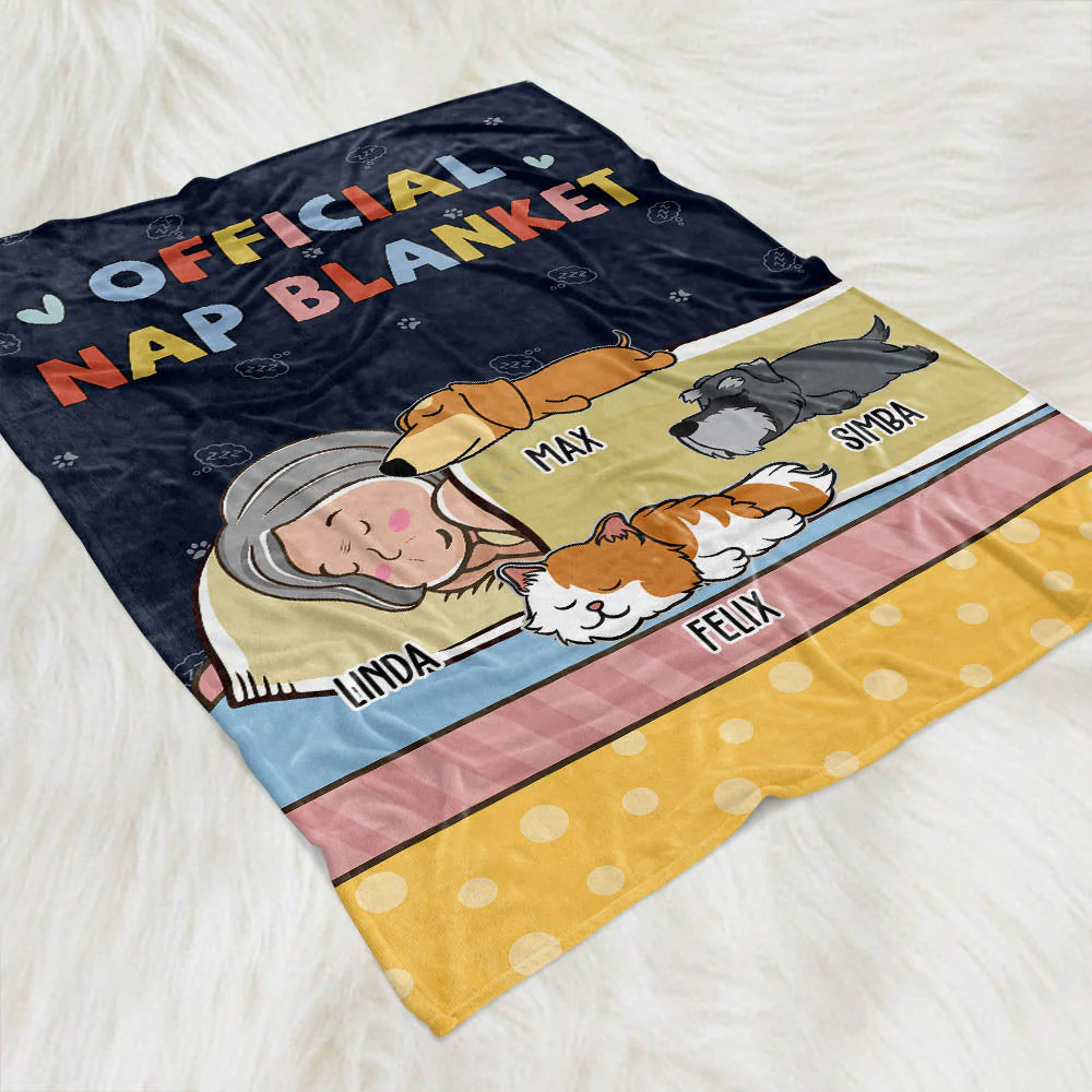 Official Nap Blanket - Personalized Custom Fleece Blanket - Image 4