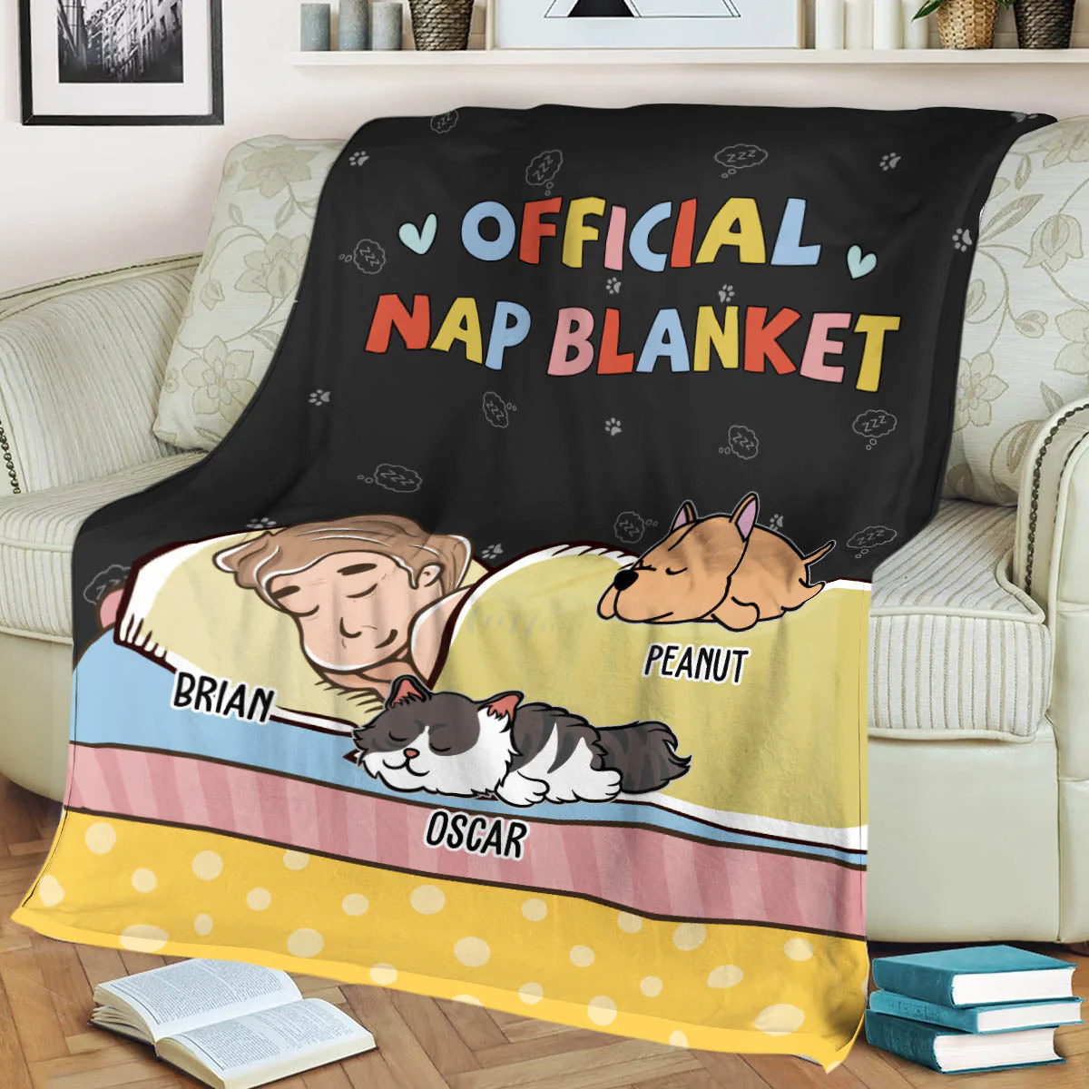 Official Nap Blanket - Personalized Custom Fleece Blanket - Image 6