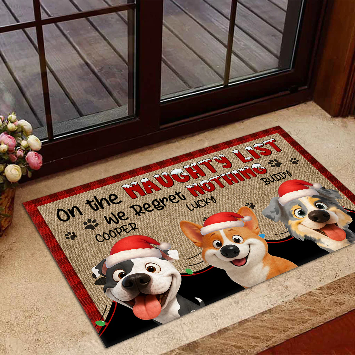 On Naughty List - Personalized Custom Doormat - Image 4