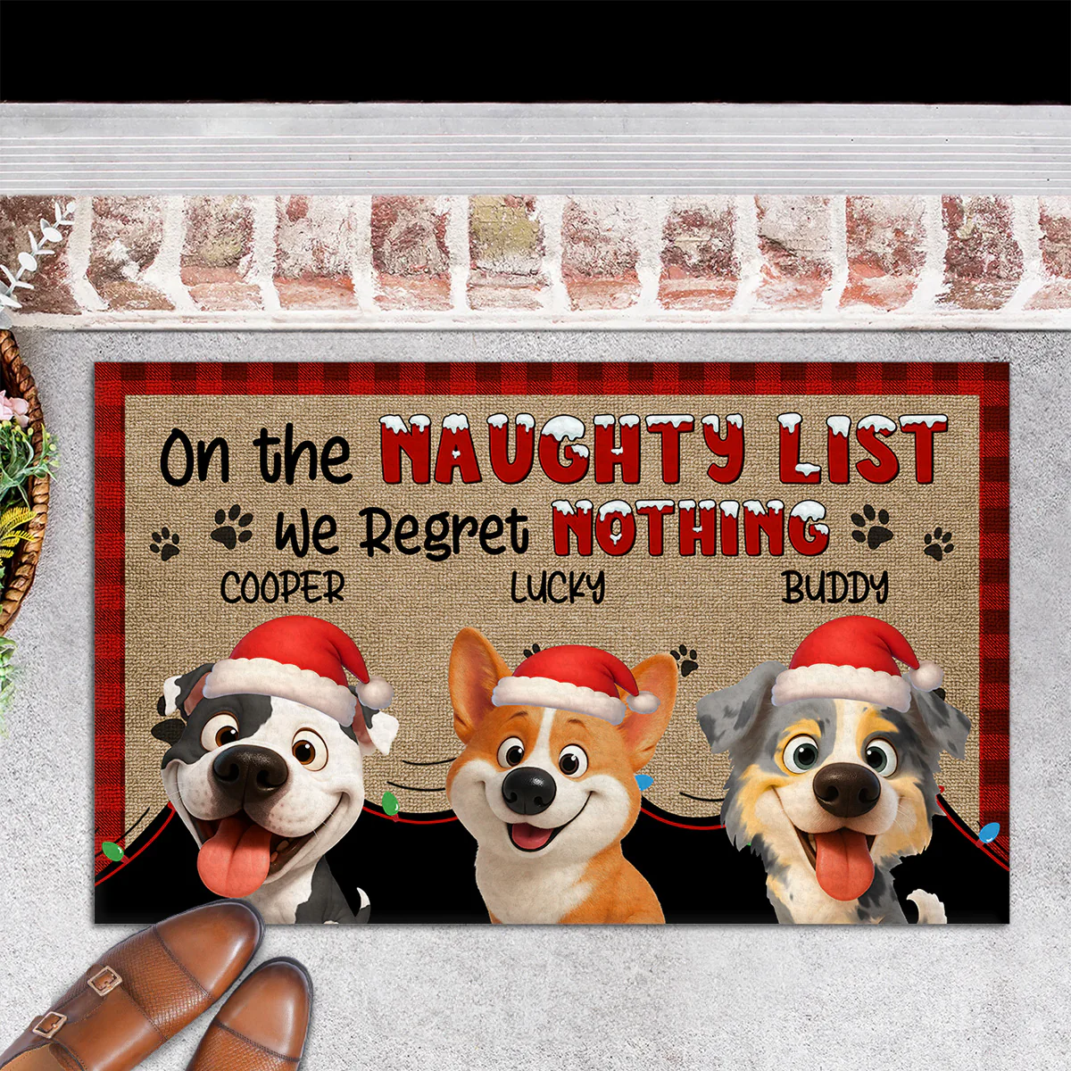 On Naughty List - Personalized Custom Doormat - Image 7