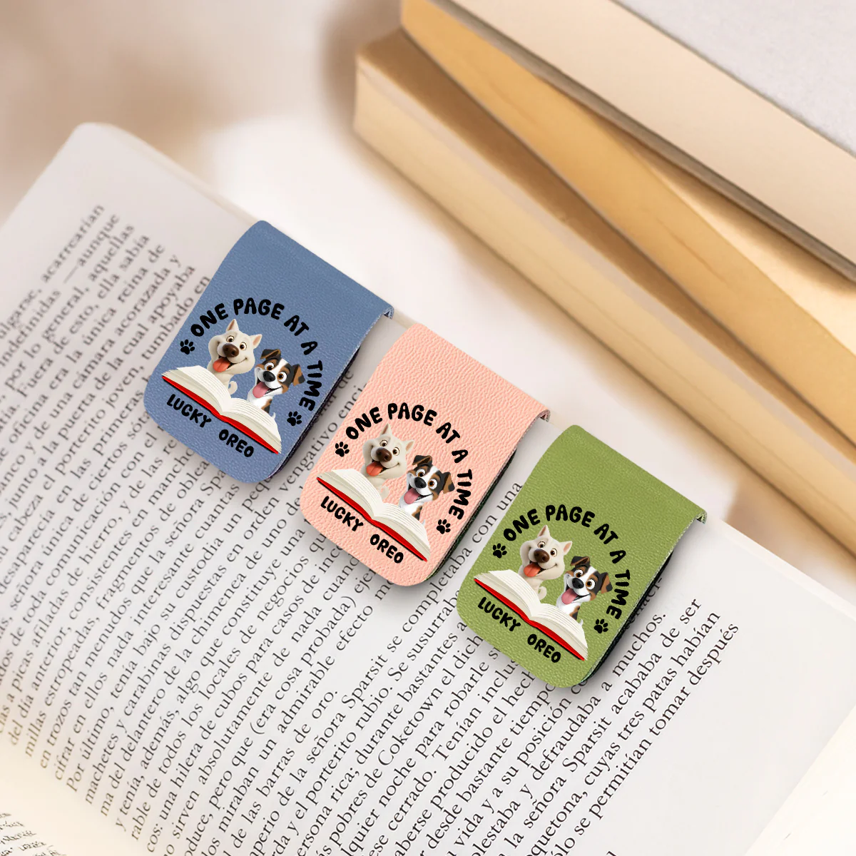 One Page Once - Personalized Custom Leather Bookmark - Image 6