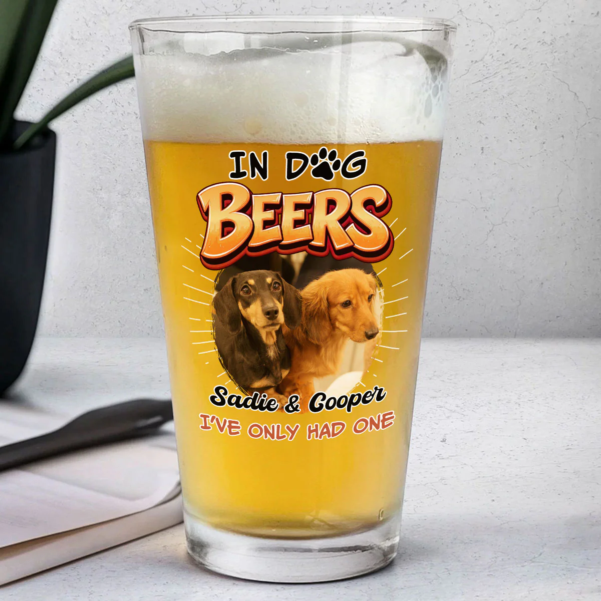 Only Had One Photo - Personalized Custom Beer Glass - Image 2