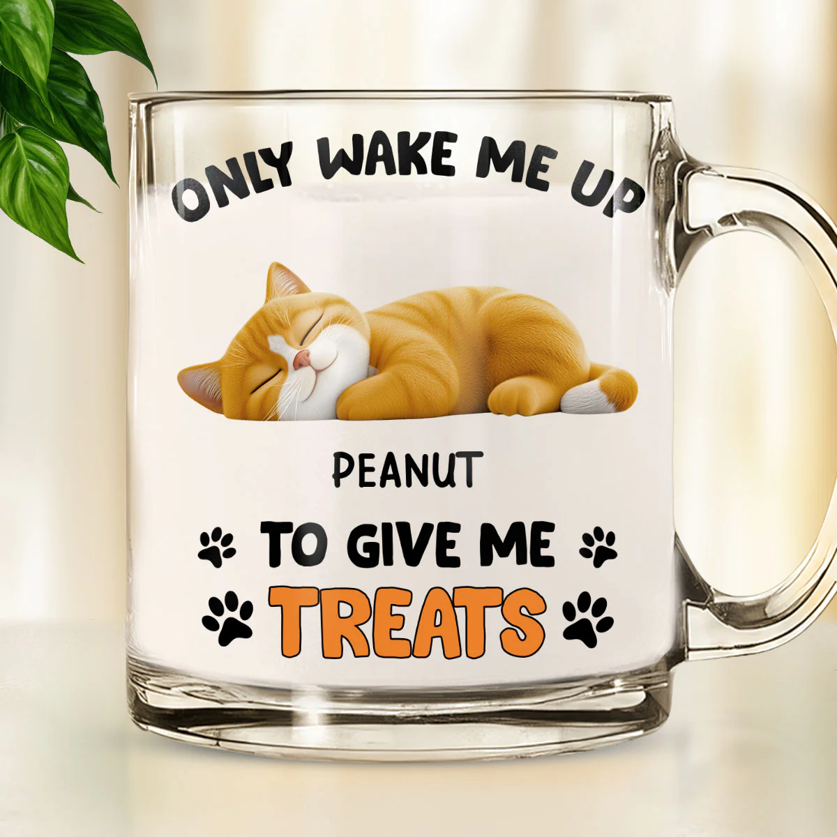 Only Wake Me Up - Personalized Custom Glass Mug