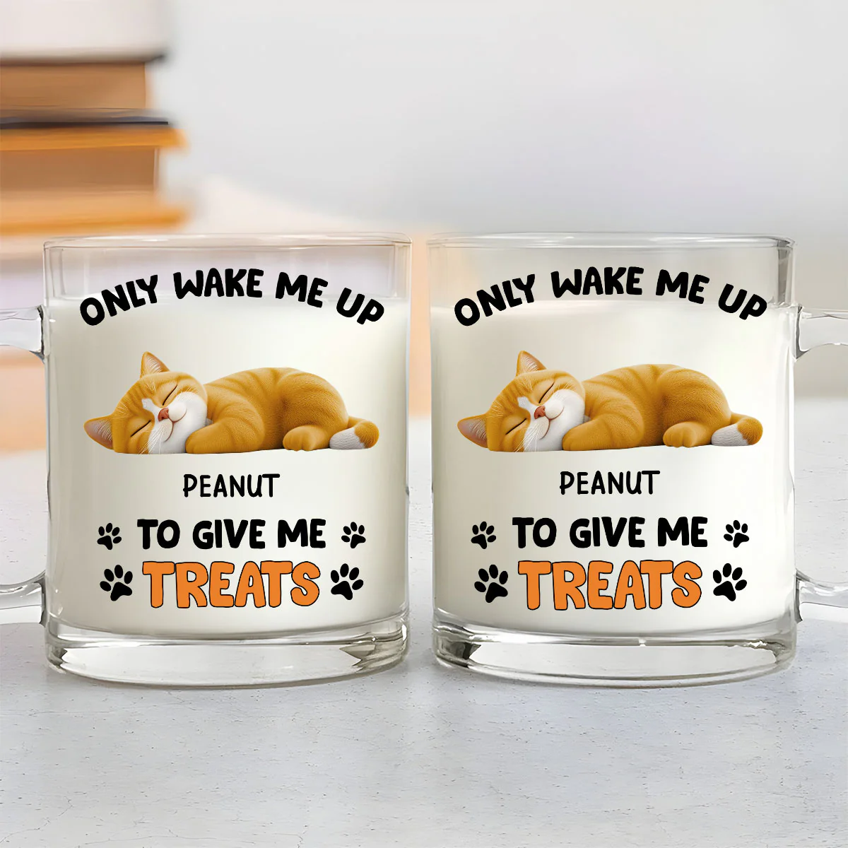 Only Wake Me Up - Personalized Custom Glass Mug - Image 4