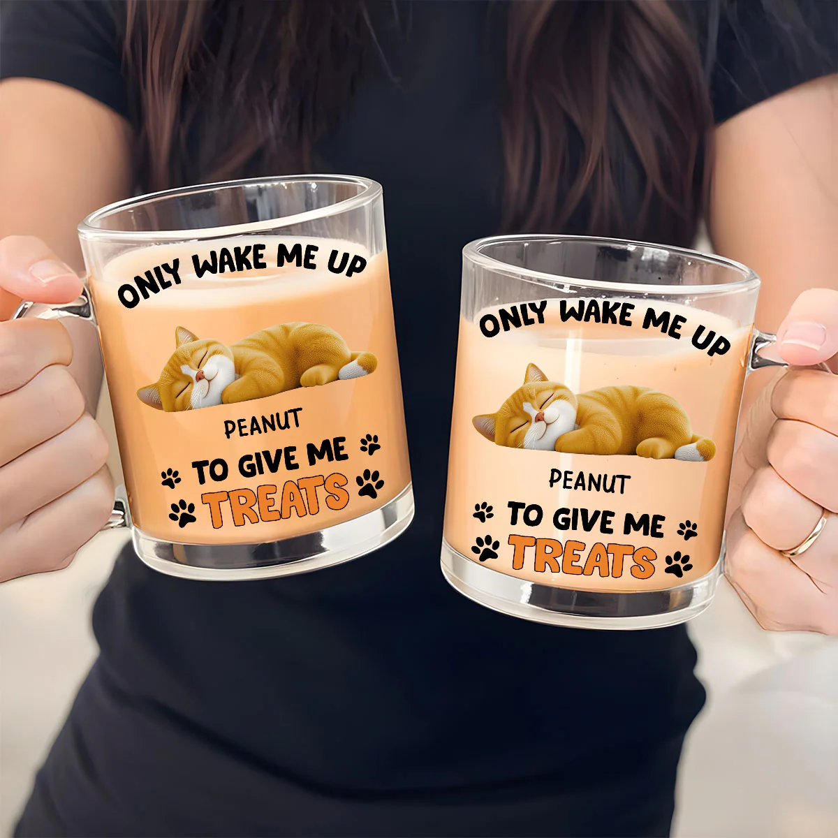 Only Wake Me Up - Personalized Custom Glass Mug - Image 5