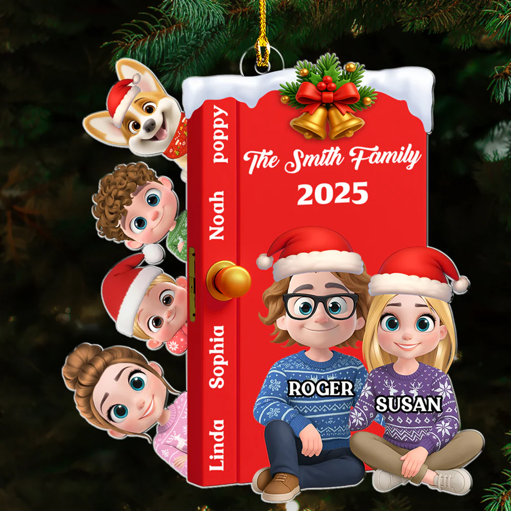 Open Door Family - Personalized Custom Acrylic Ornament - Image 2