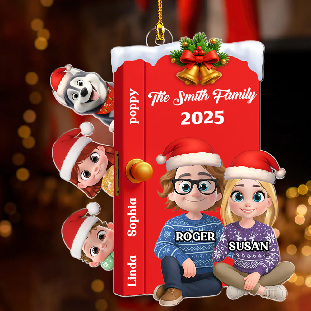 Open Door Family - Personalized Custom Acrylic Ornament - Image 3