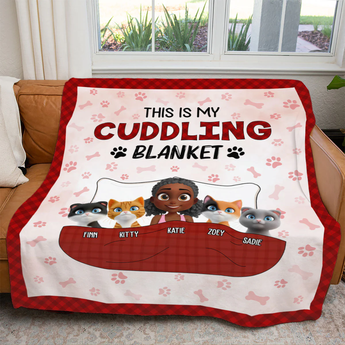 Our Baby Cats Cuddling Blanket - Personalized Custom Fleece Blanket - Image 2