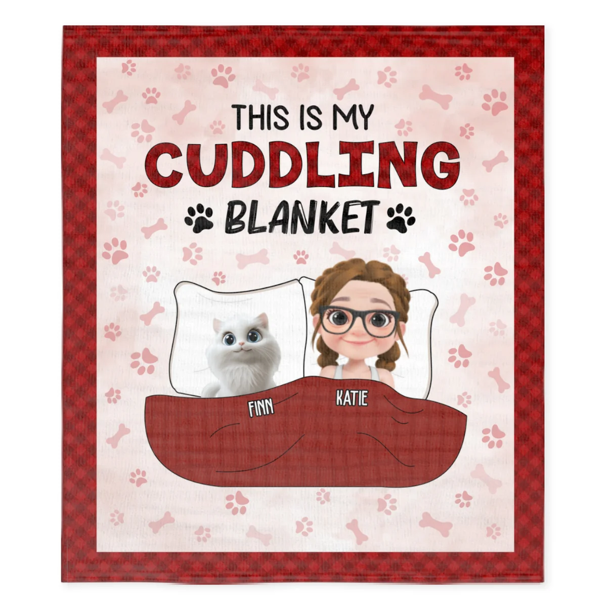 Our Baby Cats Cuddling Blanket - Personalized Custom Fleece Blanket - Image 6