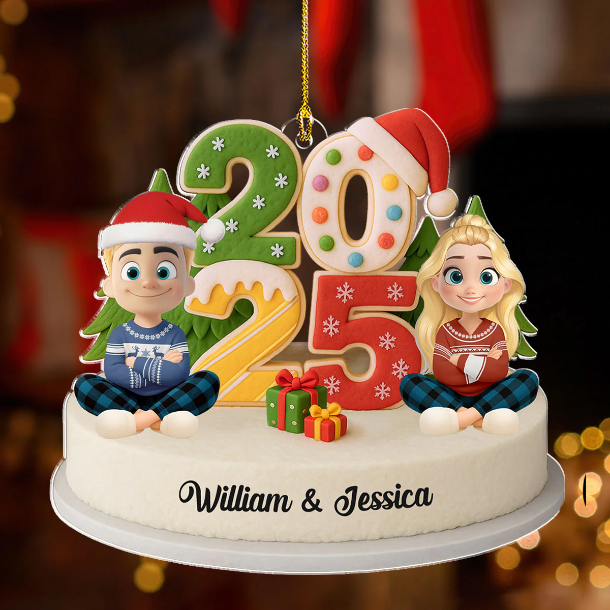 Our Christmas Crew - Personalized Custom Acrylic Ornament - Image 2