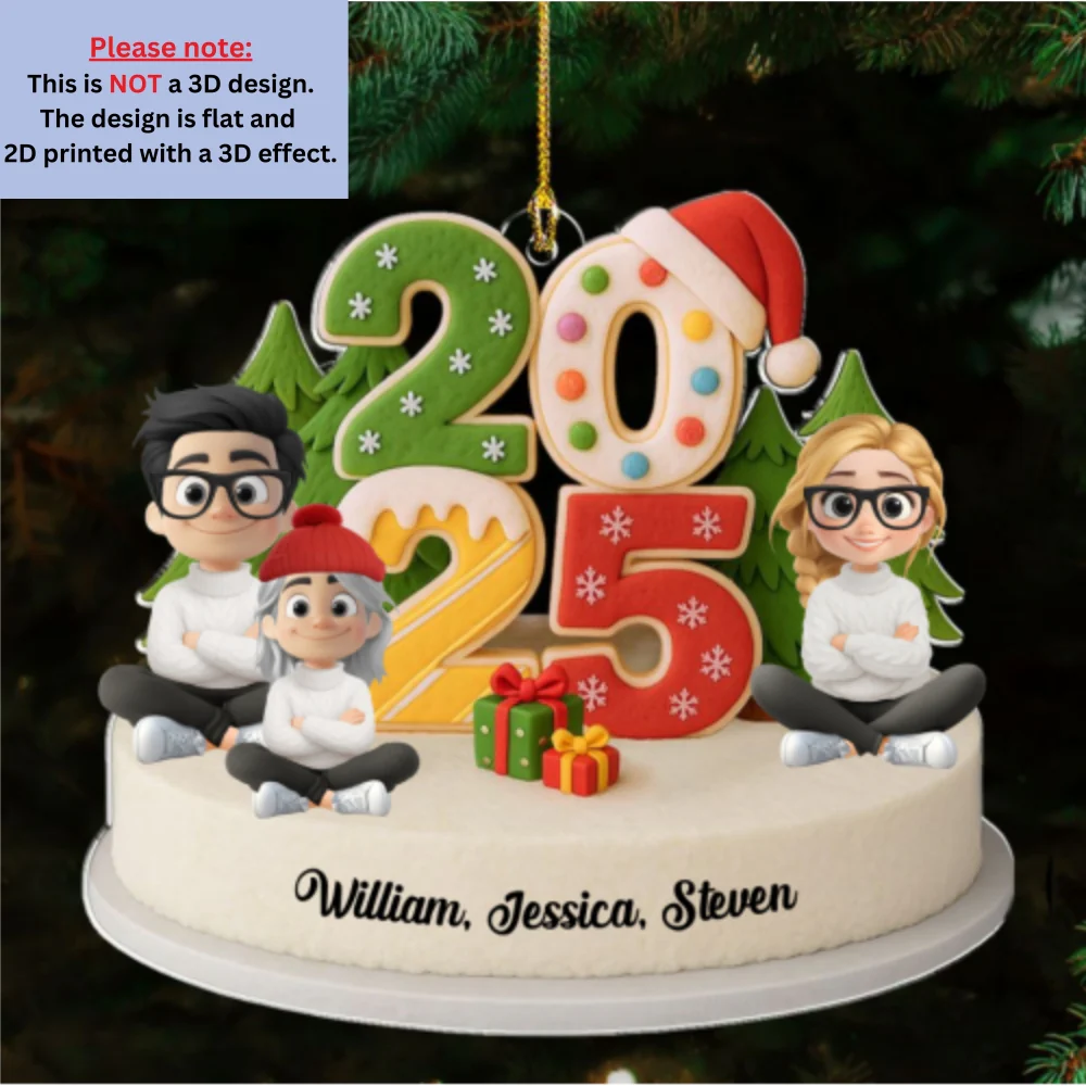 Our Christmas Crew - Personalized Custom Acrylic Ornament - Image 6