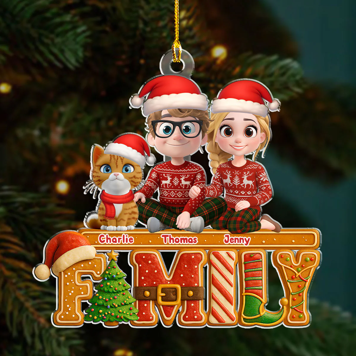Our Christmas Story - Personalized Custom Acrylic Ornament - Image 5