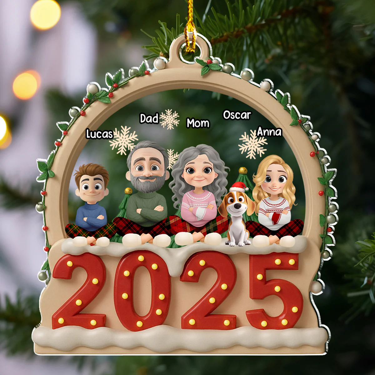 Our Christmas Together - Personalized Custom Acrylic Ornament - Image 3