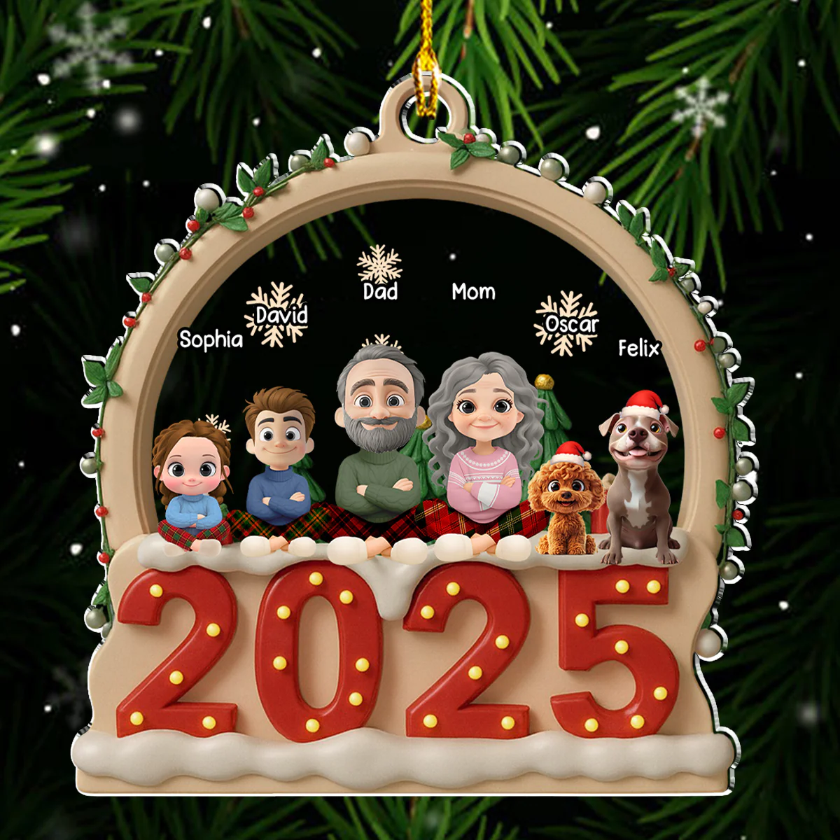 Our Christmas Together - Personalized Custom Acrylic Ornament - Image 4