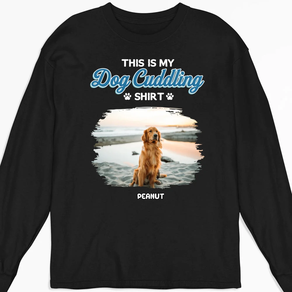 Our Cudding Cute Shirt Photo - Personalized Custom Long Sleeve T-Shirt - Image 2