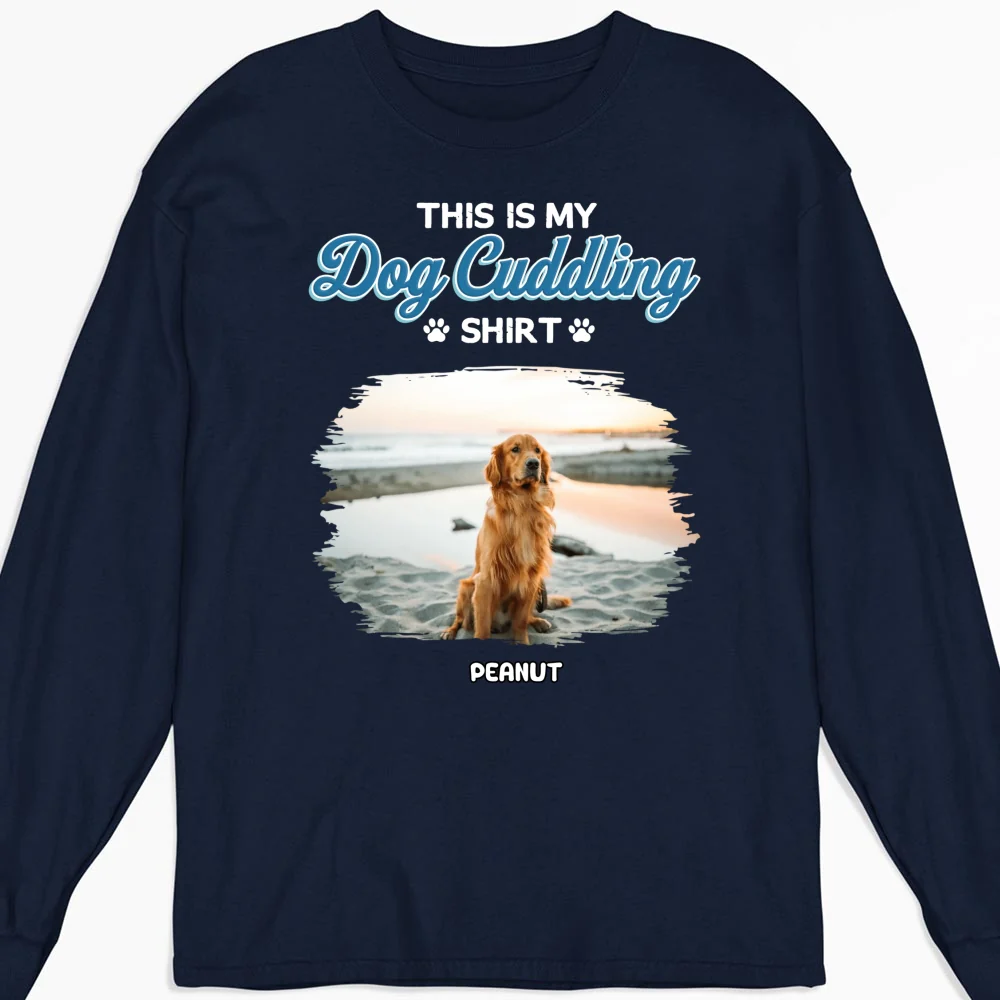 Our Cudding Cute Shirt Photo - Personalized Custom Long Sleeve T-Shirt - Image 3