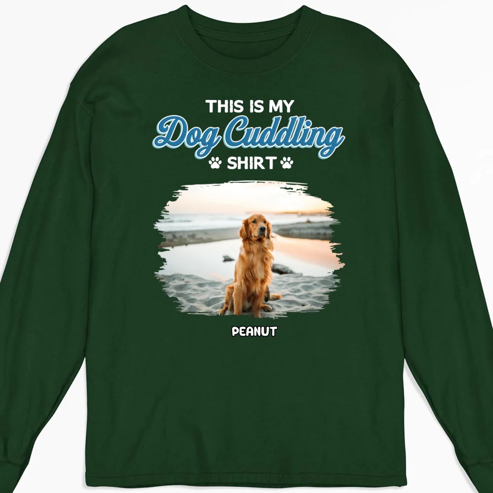 Our Cudding Cute Shirt Photo - Personalized Custom Long Sleeve T-Shirt - Image 4