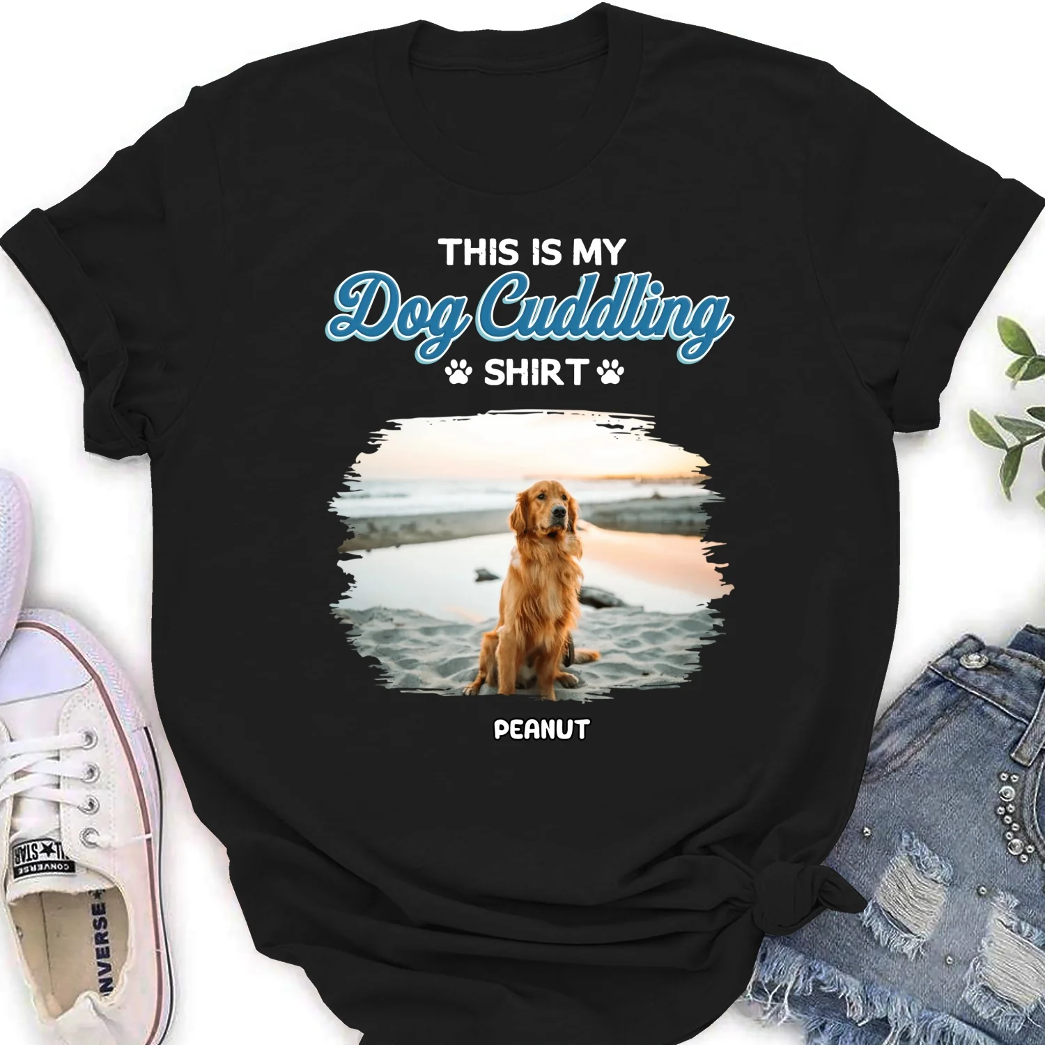 Our Cudding Cute Shirt Photo - Personalized Custom Women's T-Shirt - Image 2