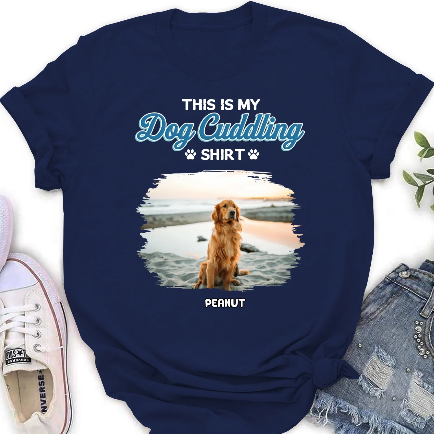 Our Cudding Cute Shirt Photo - Personalized Custom Women's T-Shirt - Image 3