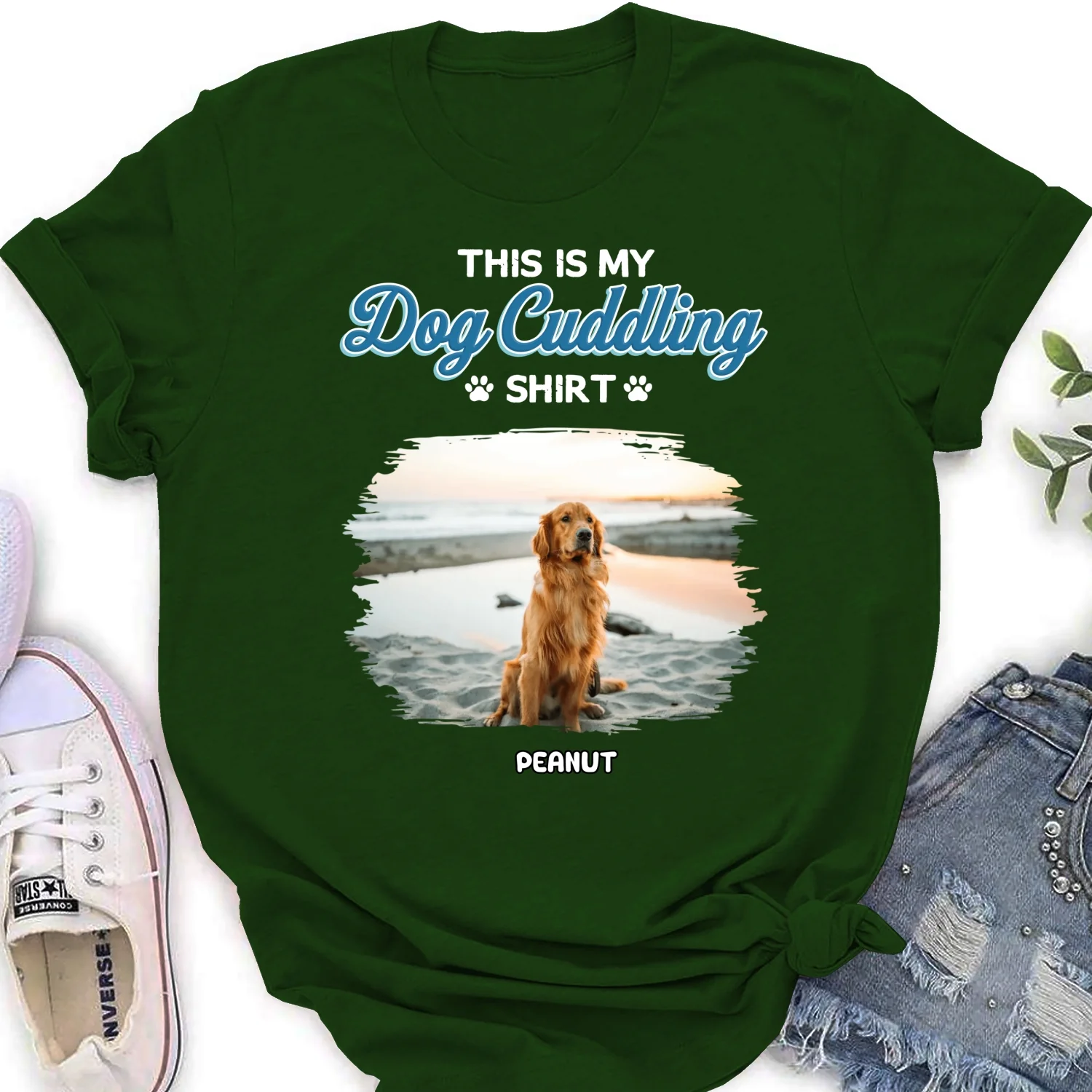 Our Cudding Cute Shirt Photo - Personalized Custom Women's T-Shirt - Image 4
