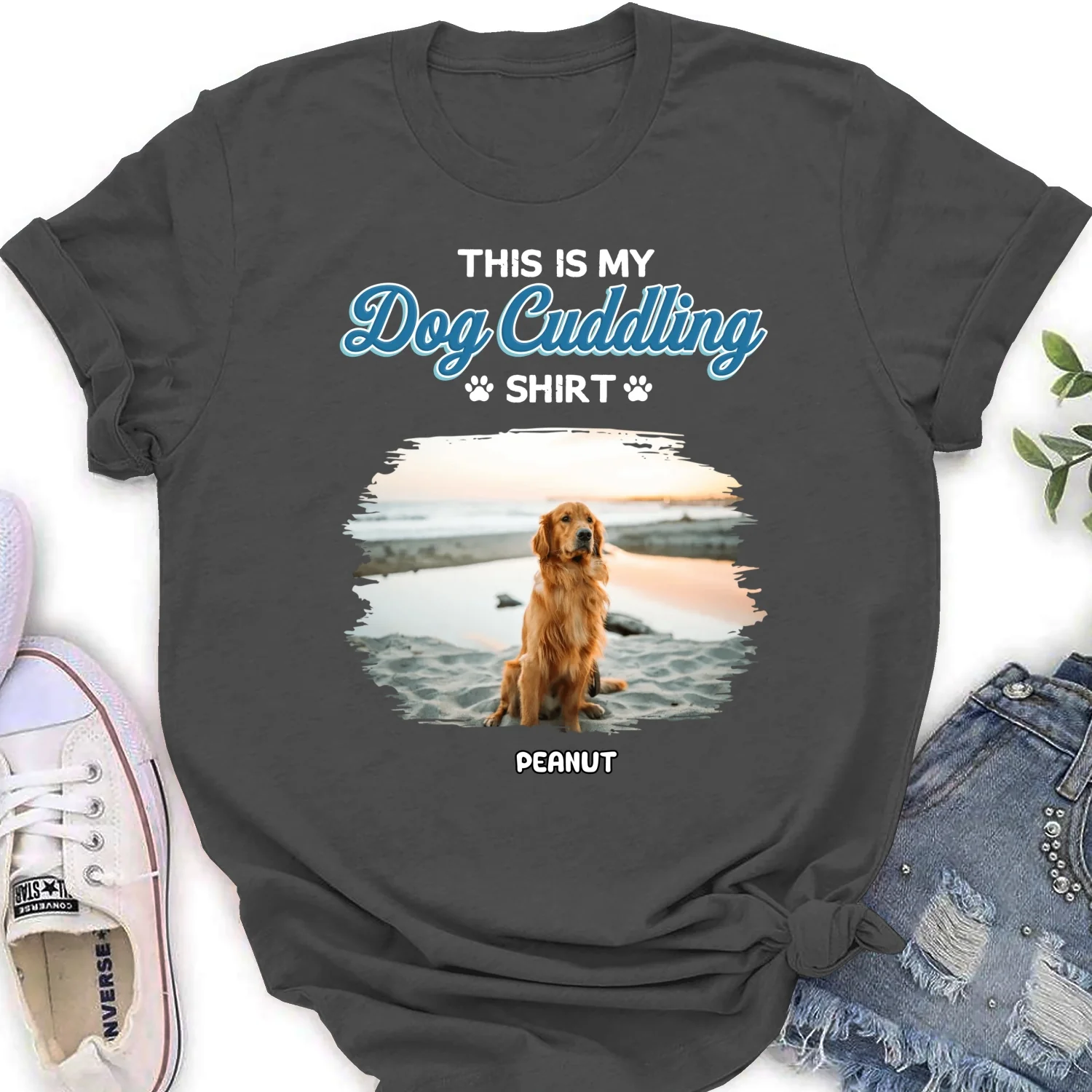 Our Cudding Cute Shirt Photo - Personalized Custom Women's T-Shirt - Image 5