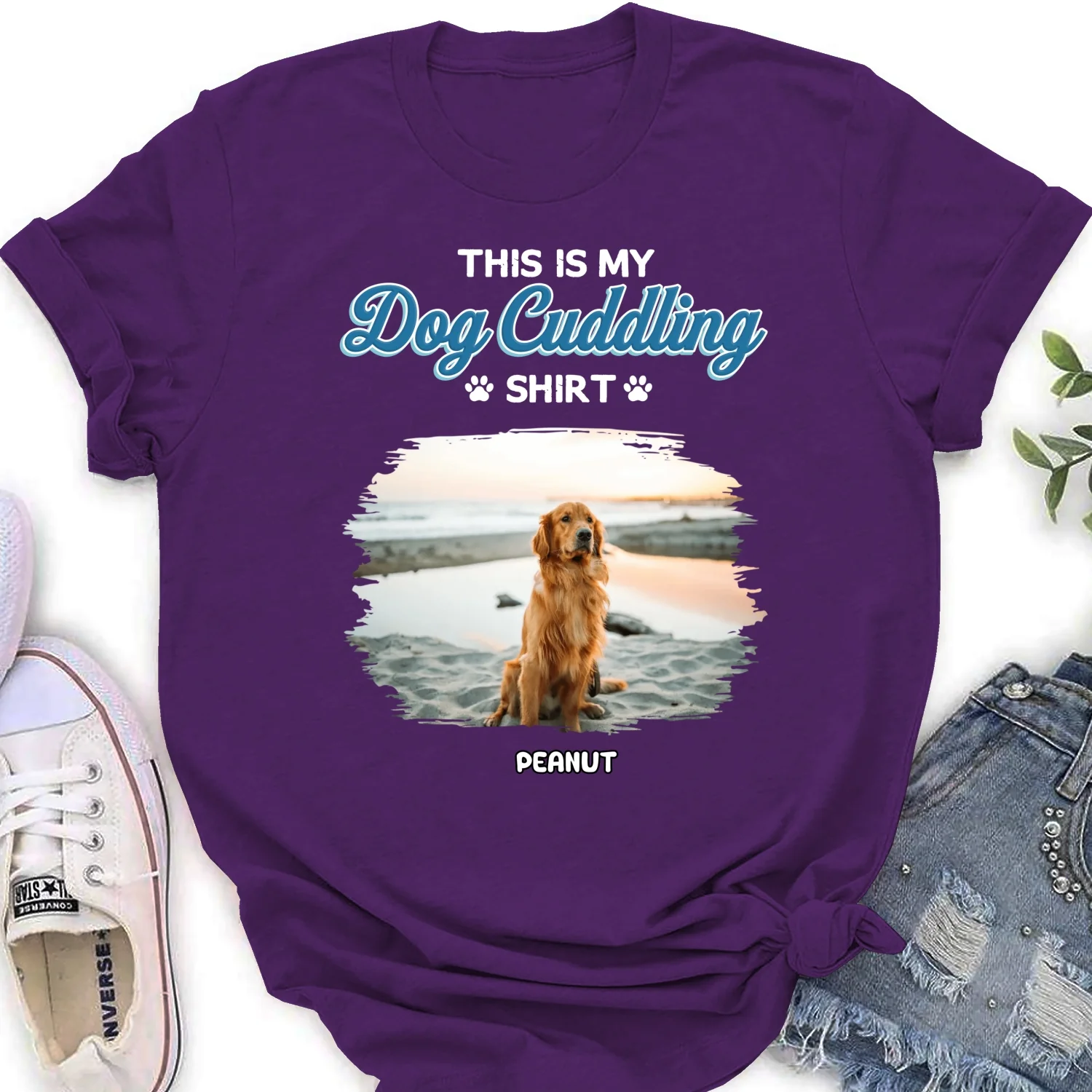 Our Cudding Cute Shirt Photo - Personalized Custom Women's T-Shirt - Image 6