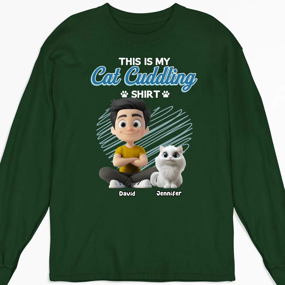 Our Cudding Cute Shirt Ver Cat - Personalized Custom Long Sleeve T-Shirt - Image 6