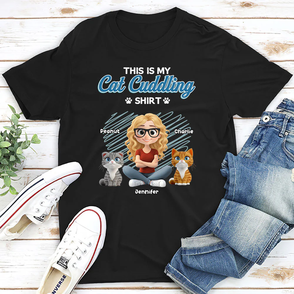 Our Cudding Cute Shirt Ver Cat - Personalized Custom Unisex T-Shirt - Image 2