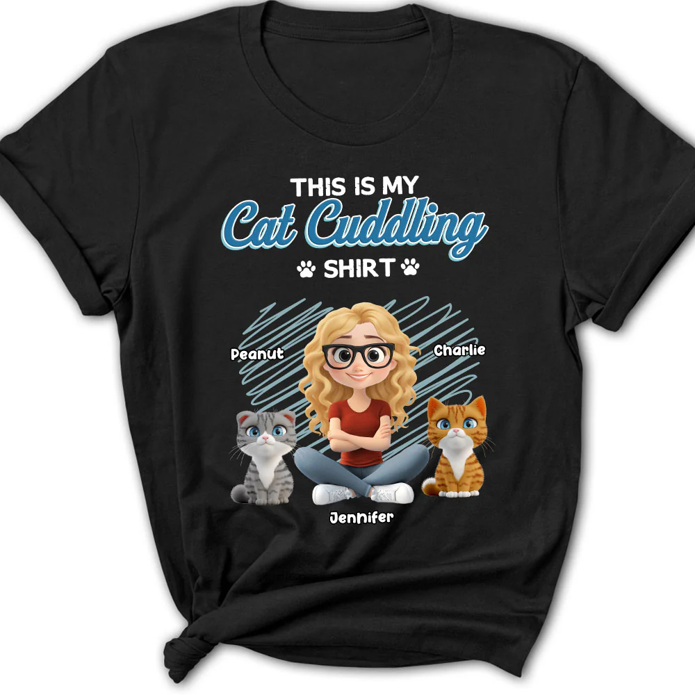 Our Cudding Cute Shirt Ver Cat - Personalized Custom Women's T-Shirt