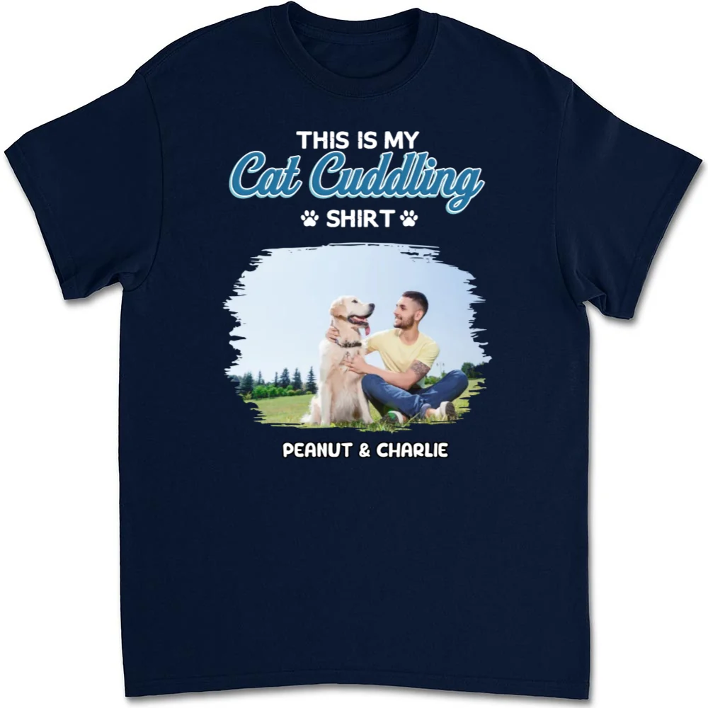 Our Cudding Cute Shirt Ver Cat Photo - Personalized Custom Unisex T-Shirt - Image 4