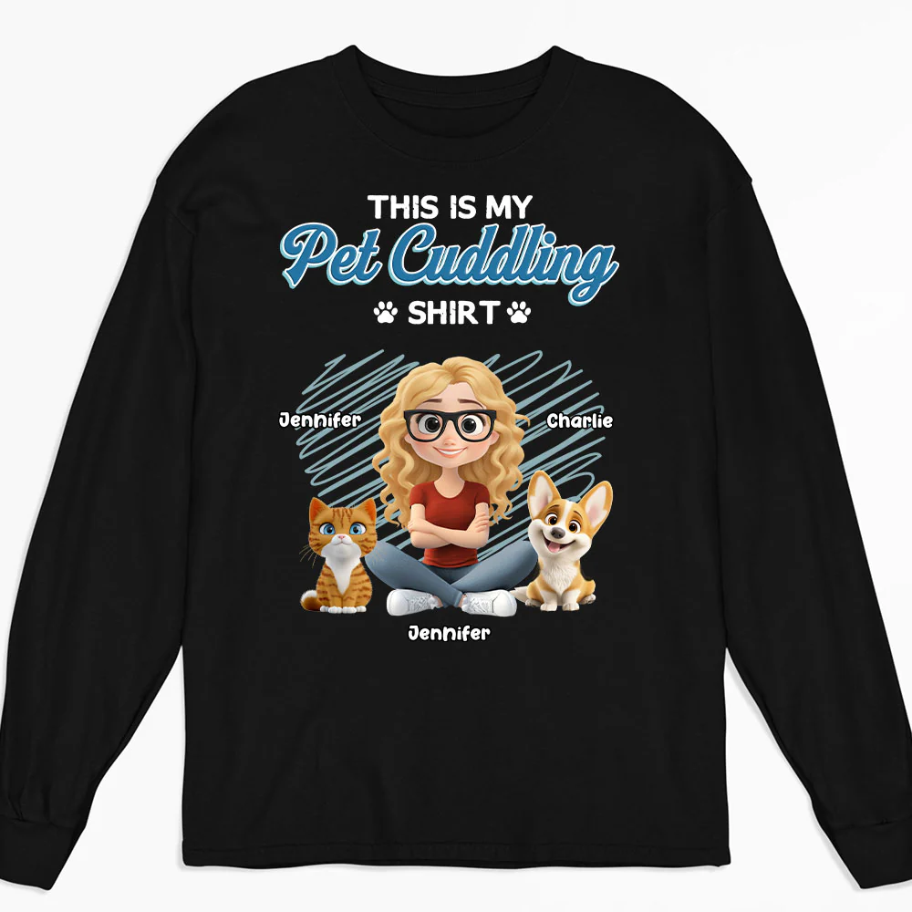 Our Cudding Cute Shirt Ver Pet - Personalized Custom Long Sleeve T-Shirt