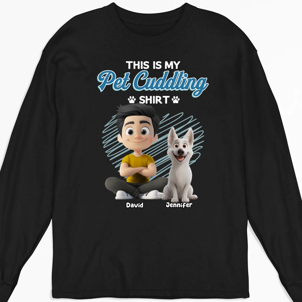 Our Cudding Cute Shirt Ver Pet - Personalized Custom Long Sleeve T-Shirt - Image 5