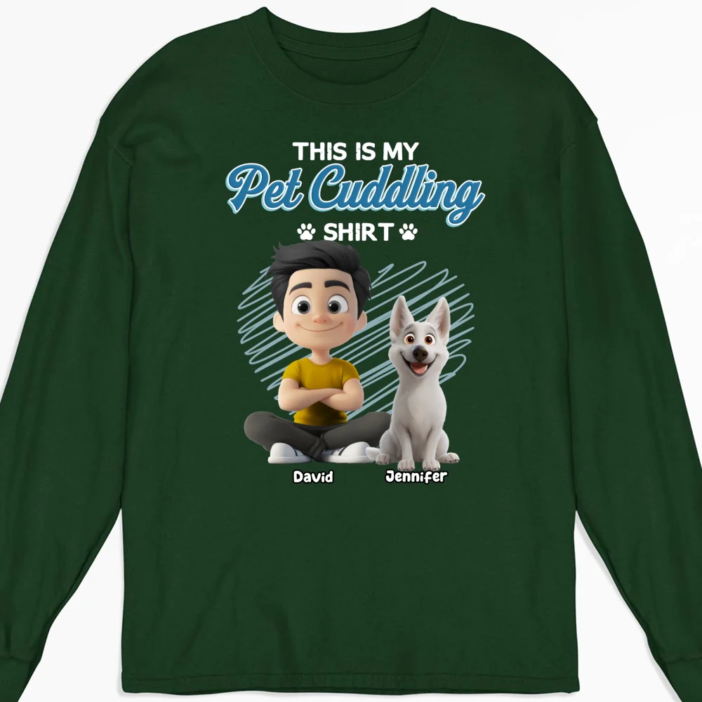 Our Cudding Cute Shirt Ver Pet - Personalized Custom Long Sleeve T-Shirt - Image 7