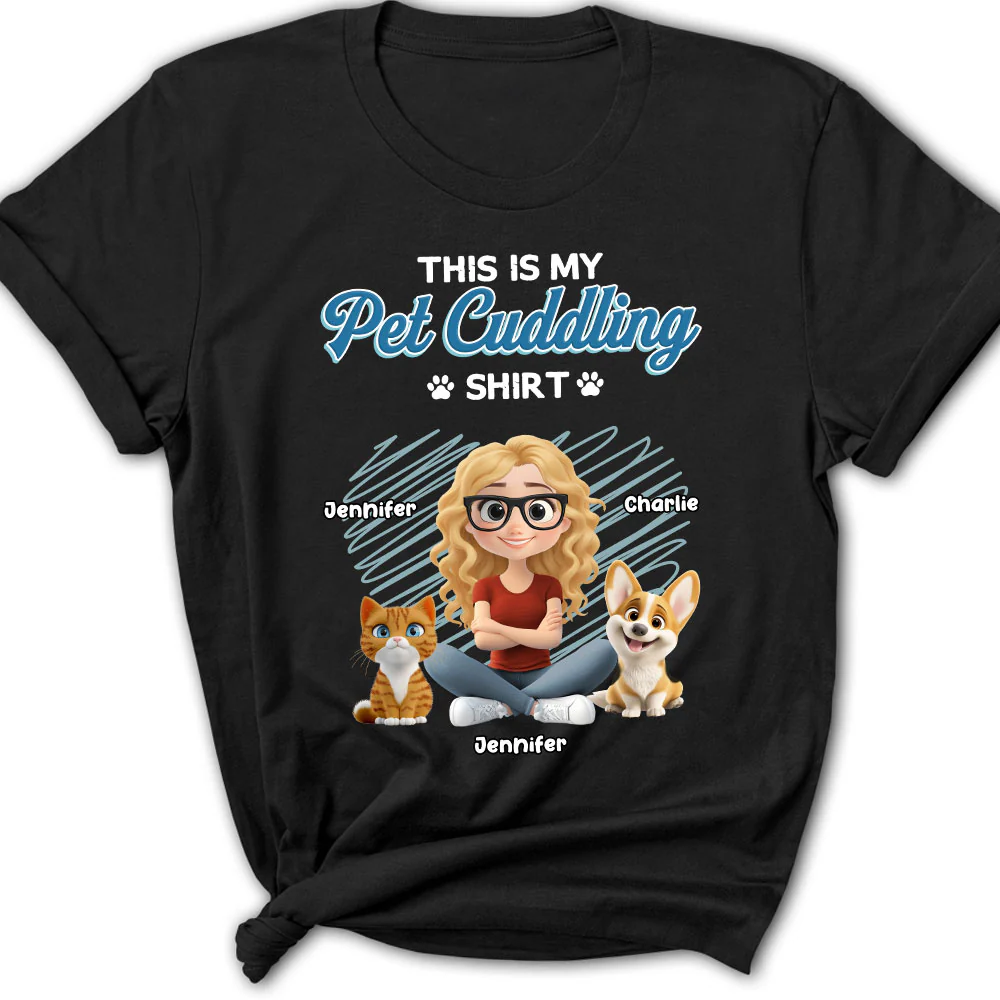 Our Cudding Cute Shirt Ver Pet - Personalized Custom Women's T-Shirt