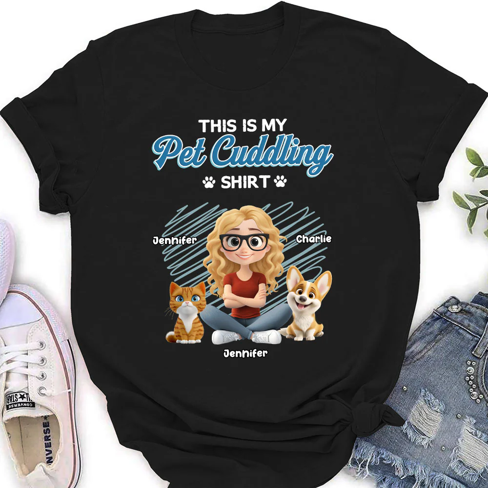 Our Cudding Cute Shirt Ver Pet - Personalized Custom Women's T-Shirt - Image 2