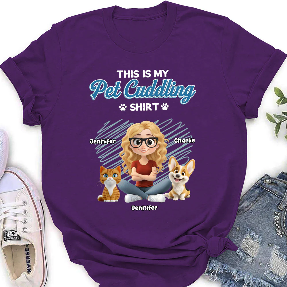 Our Cudding Cute Shirt Ver Pet - Personalized Custom Women's T-Shirt - Image 4